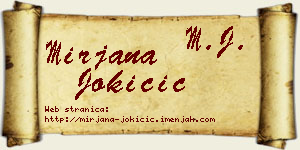 Mirjana Jokičić vizit kartica
